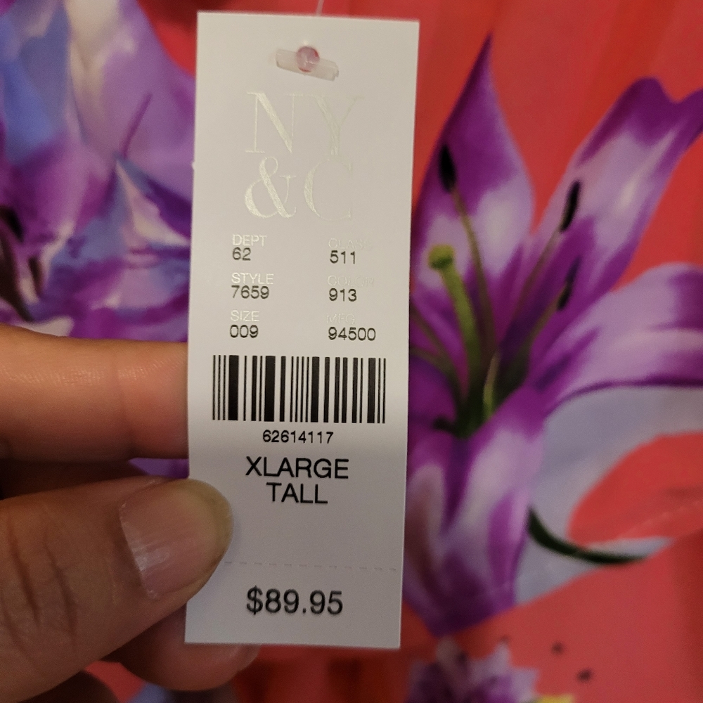 PRICE DROP.....Xl tall floral dress.....lovely new dress...great for summer